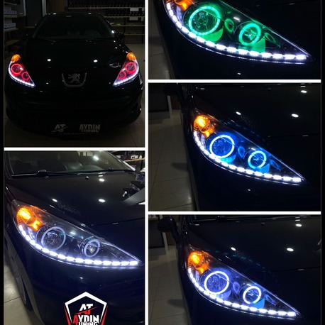 PEUGEOT 207 / 4LÜ O TİP ANGEL SETİ 64 RENK TELEFON KONTROLLÜ