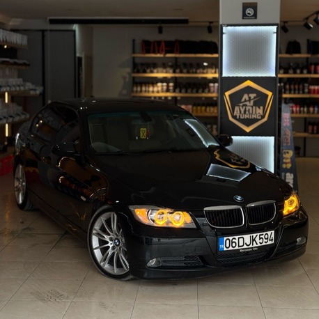 BMW E90 / E36 / E46 / E92 UYUMLU BEYAZ + AMBER ÇİFT RENK KRİSTAL ANGEL TAKIMI 4LÜ