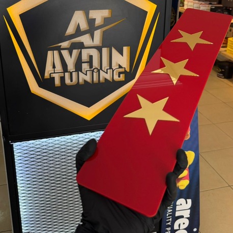 3D JELATİN KORUMALI PLEKSİ DEKOR PLAKA CUMHURBAŞKANLIĞI MODEL