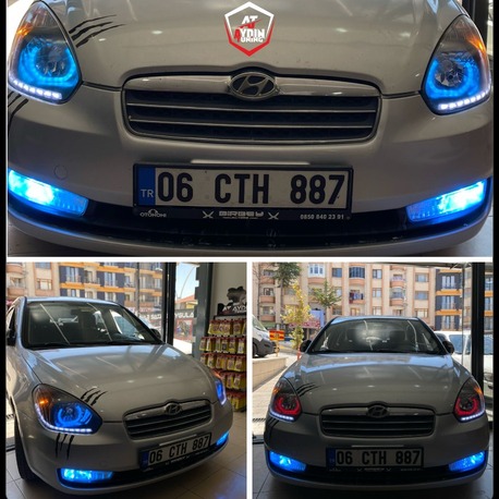 HYUNDAİ ACCENT ERA / U TİP ANGEL SETİ 64 RENK TELEFON KONTROLLÜ
