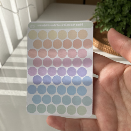 Renkli Nokta Sticker
