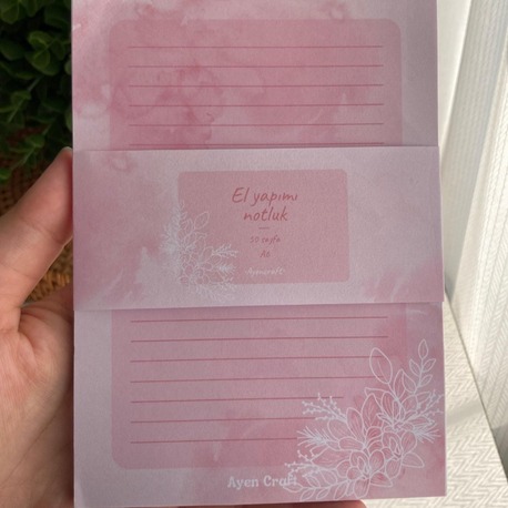 A6 Pink Flower Notepad