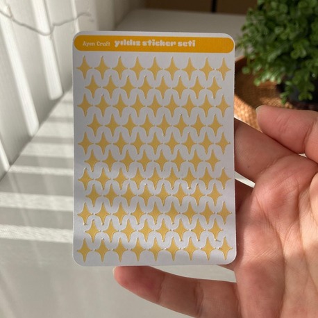 Sarı Yıldız Sticker Seti