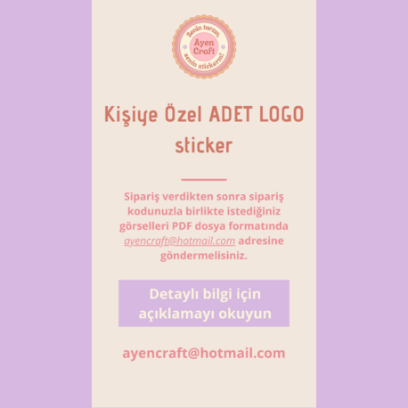 Kişiye Özel LOGO Sticker