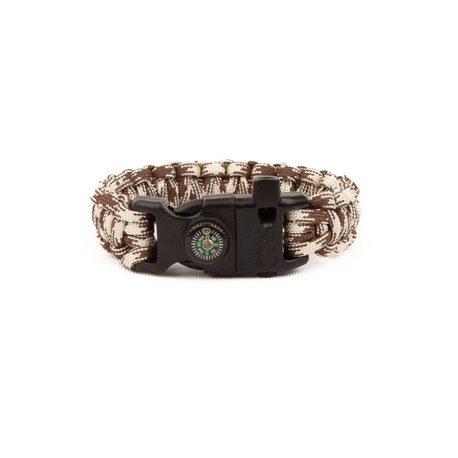 Paracord Hayatta Kalma Bilekliği - Kahve Bej Kamuflaj