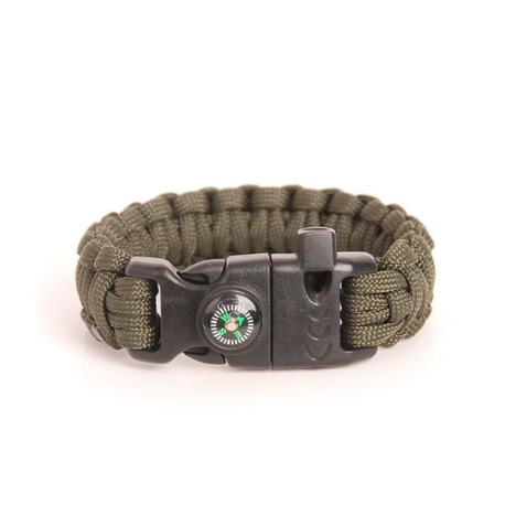 Paracord Hayatta Kalma Bilekliği - Haki