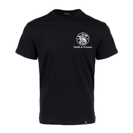 Mini Smith & Wesson Baskılı Tişört Siyah