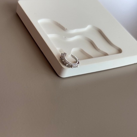 Çelik Silver Taşlı Earcuff
