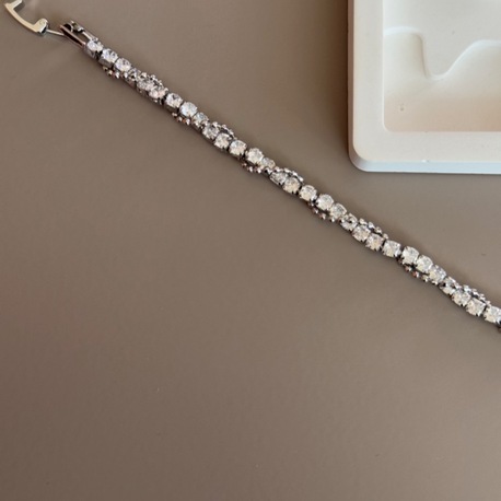 Çelik Silver Taşlı Dolanan Bileklik