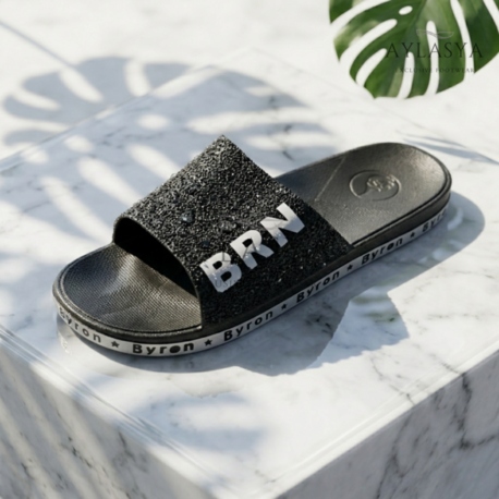 Byron Siyah Unisex Kaydırmaz Taban Terlik
