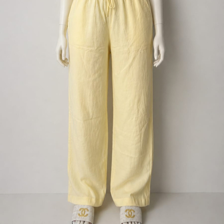 SARI KETEN PANTOLON