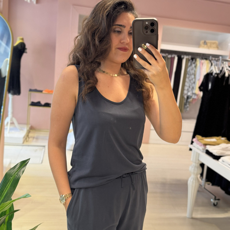 Lacivert Oysh Şortlu Modal Takım