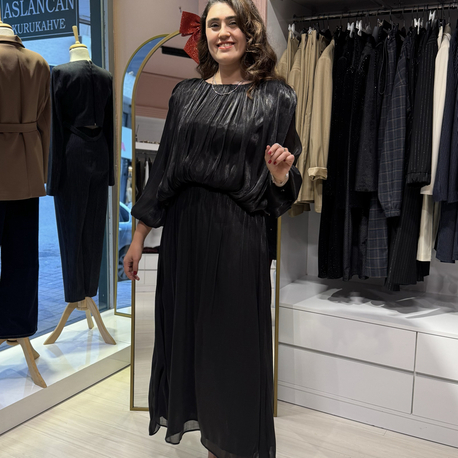 İthal Siyah Organze Etekli Takım