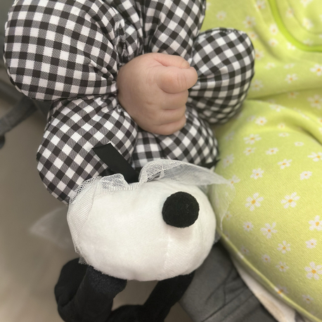 Siyah Peluş simit toka