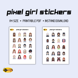 Pixel Girl Stickers