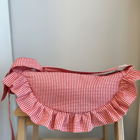 Kırmızı pitikare fırfırlı moonbag