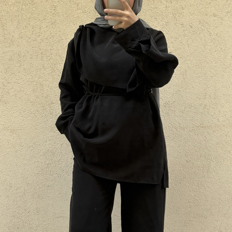 Drape Yaka Bluz Takım