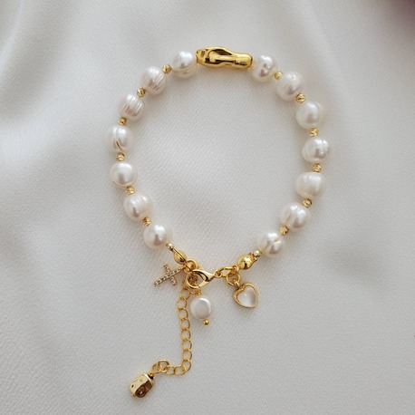 "Pearl Embrace" Ayarlanabilir İnci Bileklik