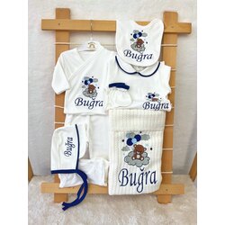 LACİVERT BİYELİ YAKALI 10LU SET 