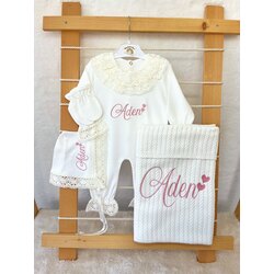 EKRU DANTELLİ 4LÜ SET