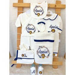 LACİVERT BİYELİ YAKALI 10LU SET 