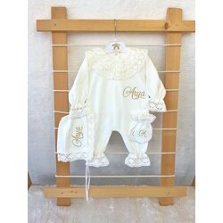 EKRU DANTELLİ 3LÜ SET