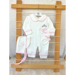 PEMBE BİYELİ YAKALI 3LÜ SET