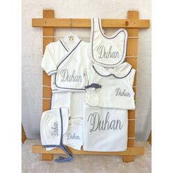 GRİ BİYELİ YAKALI 10LU SET 