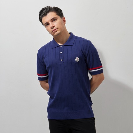 Moncler Polo Yaka T-Shirt Navy Blue
