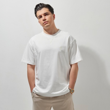 AMİ Nakışlı T-Shirt White