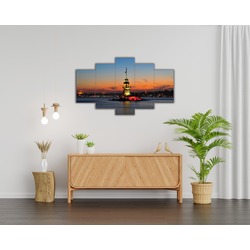 5 Parça Mdf Üzerine UV Baskı Duvar Tablosu