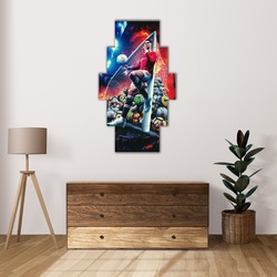 5 Parça Mdf Üzerine UV Baskı Duvar Tablosu