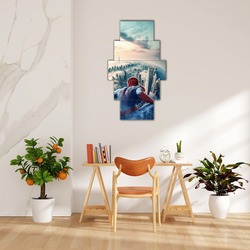 5 Parça Mdf Üzerine UV Baskı Duvar Tablosu