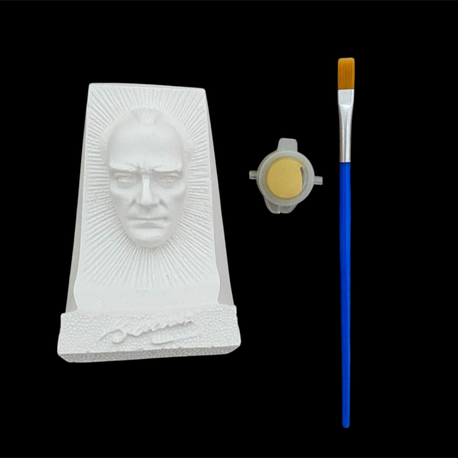 Atatürk büstü Ve Türk Bayrağı 2li boyama seti