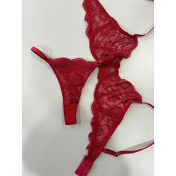 BAHAZE COLLECTION KIRMIZI BRODE TAKIM - BHZFK-00101