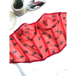 KIRMIZI PLAYBOY KORSE - BHZ-00150
