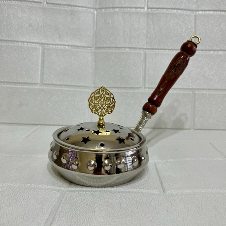 Yıldız Desenli Nikelli Bakır Tütsülük