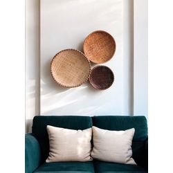 Rattan Duvar Tabağı Seti
