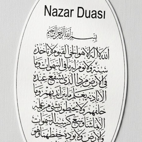 Nazar Duası (Lazer Kazıma)