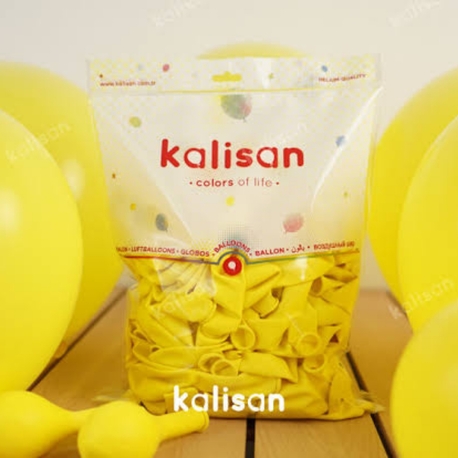 Kalisan 12" Lateks Sarı Balon 100"lü