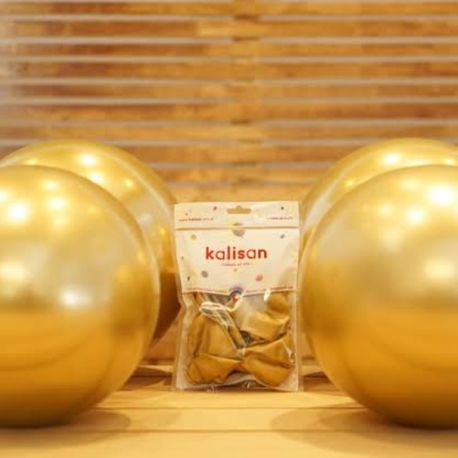 Kalisan 12" Krom Gold (mirror) Balon 50'li 