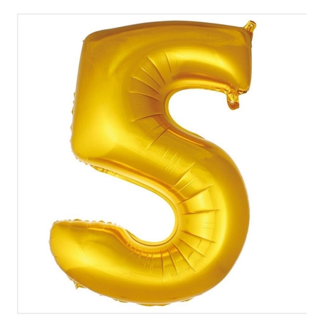 5 Rakam Folyo Balon 40'inç (100 Cm) 34" (76Cm) 16"(36Cm)