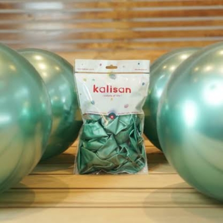 Kalisan 12" Krom (mirror) Yeşil Balon 50'li
