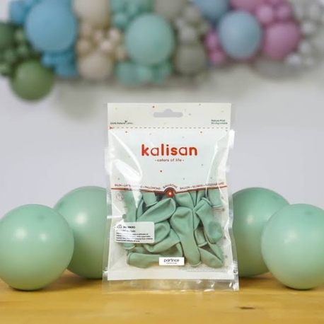 Kalisan 12" Retro Kış Yeşili (Winter green) Balon 100'lü