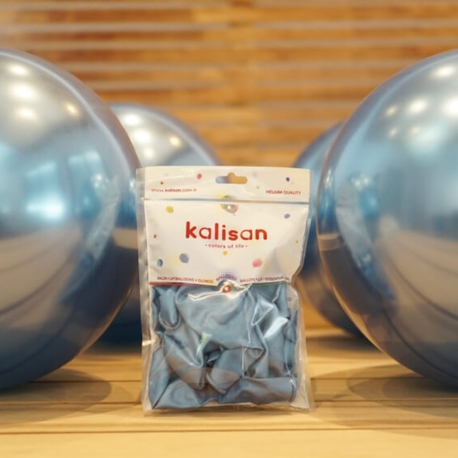 Kalisan 12" Krom Mavi (mirror) Balon 50'li