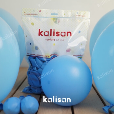 Kalisan 12" Lateks Balon Açık Mavi 100"lü