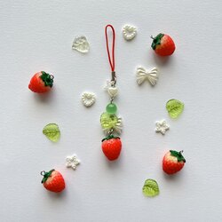 strawberry phone charm