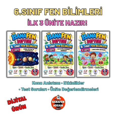 6.SINIF 1-2-3.ÜNİTE DİJİTAL ÜRÜN DERS NOTU-PDF