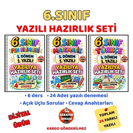 6.SINIF 1.DÖNEM 1.YAZILIYA HAZIRLIK SETİ - DİJİTAL ÜRÜN PDF