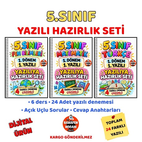 5.SINIF 1.DÖNEM 1.YAZILIYA HAZIRLIK SETİ - DİJİTAL ÜRÜN PDF
